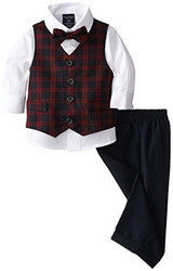 Nautica Baby Boys' Mini Tartan Vest Set, Navy