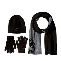 Timberland Logo 男士保暖三件套 手套+围巾+帽子