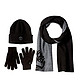 凑单品、反季特卖：Timberland Logo 男士保暖三件套 手套+围巾+帽子