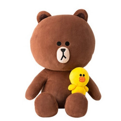 LINE FRIENDS 布朗熊莎莉 坐姿玩偶（40CM）