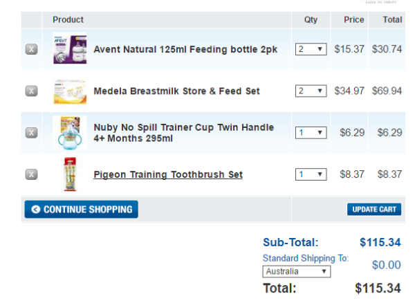 My Chemist在线商城 母婴用品专场促销(含AVENT 新安怡、medela 美德乐等品牌)
