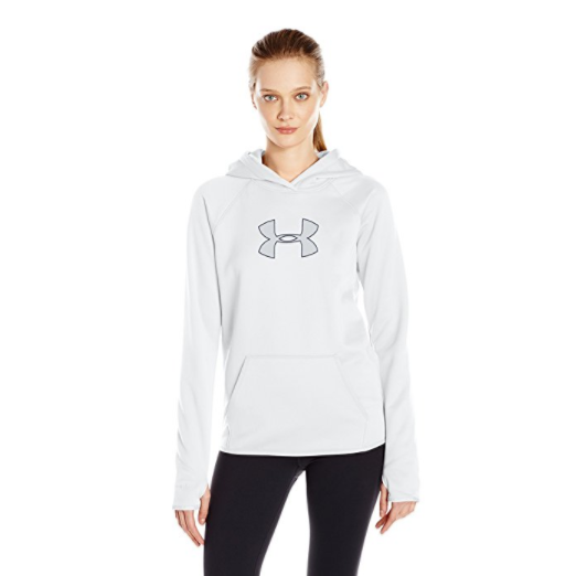 UNDER ARMOUR 安德玛 Storm UA Logo 女士连帽卫衣 白色 XS