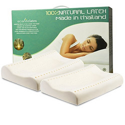 EcolifeLatex PT3M 乳胶护颈枕(平滑高款) 对装