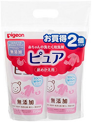 Pigeo 贝亲 无添加温和洗衣液 替换装 720ml*2个