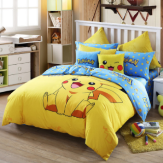 mendale梦洁家纺皮卡丘儿童纯棉四件套1215米床