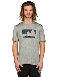 Patagonia 男式 防晒短袖 运动健身速干T恤 Polygiene银离子除味 升级款C1 大LOGO款 Cap Daily Graphic T-Shirt 45286