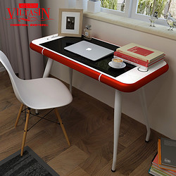 威雷泰欣 书桌简约现代 钢化玻璃电脑桌台式家用 简易写字台桌子