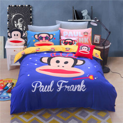 PAUL FRANK 大嘴猴 全棉卡通四件套 紫色皇冠 适用于1.5米/1.8米床