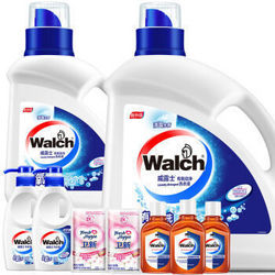 Walch 威露士 有氧洗衣液套装（洗衣液2.25kgx1和1kgx1+内衣净280gx2+消毒液60mlx3+柔顺剂50mlx2）