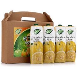 【京东超市】塞浦路斯进口 普瑞达（PRIMA）100%西柚汁 1L*4瓶 整箱