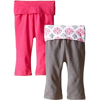 凑单品、历史新低：Yoga Sprout 美国熊 女婴纯棉长裤 2件装