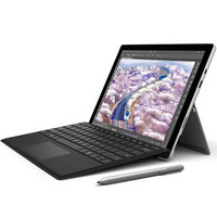 绝对值：Microsoft 微软 Surface Pro 4 平板电脑 （i5、8GB、256GB） 黑色键盘盖套装