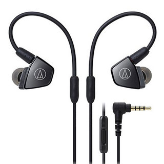 audio-technica 铁三角 ATH-LS300is 入耳式挂耳式动铁有线耳机 银色 3.5mm