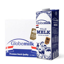 【京东超市】荷兰进口 荷高（Globemilk）全脂纯牛奶 1L*6盒 家庭装 3.6g/100ml乳蛋白