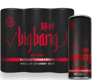 big bang 瓜拉纳复合果味饮料 (250ml*6罐)