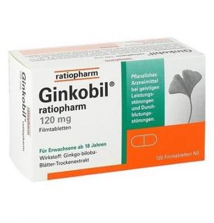 ratiopharm Ginkobil 银杏叶 缓解老年痴呆 口服片 120粒