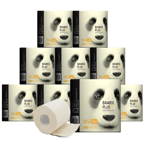  理文 竹+ 本色有芯卷纸 4层*140g*10卷