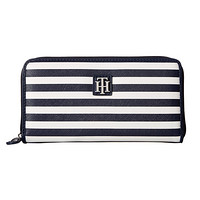 TOMMY HILFIGER Th Serif 女士条纹钱包