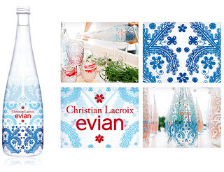 evian 依云 天然矿泉水 Christian Lacroix 2017限量版 粉色 750ml 玻璃瓶 