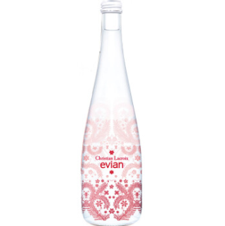 evian 依云 天然矿泉水 Christian Lacroix 2017限量版 粉色 750ml 玻璃瓶 