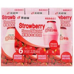 Binggrae 宾格瑞 草莓味牛奶饮料 200ml*6 韩国进口 *6件