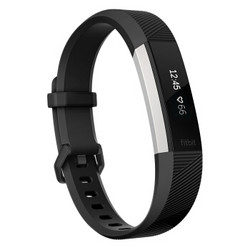 Fitbit Alta HR智能时尚心率手环 自动运动识别 心率实时监测 自动睡眠记录 来电显示 VO2Max测量 黑色L