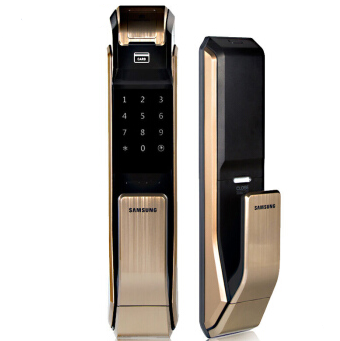 samsung 三星 shs-p718 指纹智能门锁 香槟金色