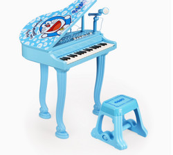 益米（Yimi）哆啦A梦电子琴 儿童玩具多功能电子琴带麦克风可插电NO.318（双供电模式）