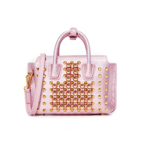 MCM Milla Pearl Studs 女士真皮珍珠铆钉手提包 迷你款