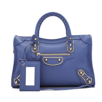 BALENCIAGA Classic Metallic Edge Small City 女士手提单肩包
