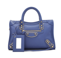 BALENCIAGA Classic Metallic Edge Small City 女士手提单肩包