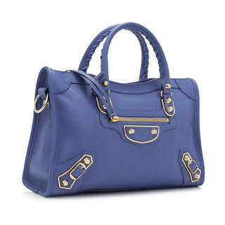 BALENCIAGA Classic Metallic Edge Small City 女士手提单肩包