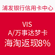 黑五预告：浦发梦卡VISA/万事达海淘返现8%