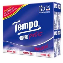 【京东超市】得宝(Tempo) 手帕纸 迷你4层加厚7张*12包 天然无味