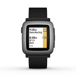 Pebble Time Smartwatch Black 智能手表