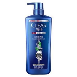 CLEAR 清扬 男士洗发露 活炭净爽型(去屑+清爽) 500ml *5件