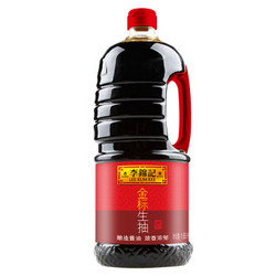 李锦记 金标生抽 一级酿造酱油 1.65L *7件