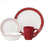 Corelle 康宁餐具 Crimson Trellis  陶瓷餐具套装 16件套