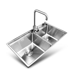 HIGOLD/悍高水槽双槽套装304不锈钢厨房洗菜盆洗碗水池套餐