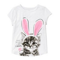 凑单品：GYMBOREE 金宝贝 Bunny Cat 女款儿童T恤