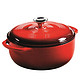 中亚Prime会员：Lodge EC4D43 搪瓷铸铁荷兰煮锅 红色 4.5夸脱（4257ml）