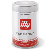 PLUS会员：illy 意利 中度烘焙 阿拉比加咖啡粉 250g