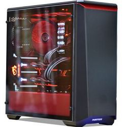 PHANTEKS 416钢化玻璃版 黑红 中塔式游戏水冷主机箱