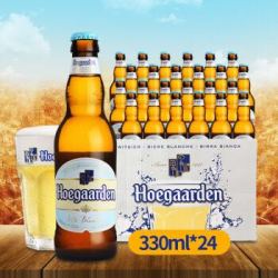Hoegaarden 福佳 白啤酒 330ml*24瓶+哈尔滨 小麦王啤酒 500ml*18听