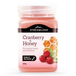 新西兰进口 新溪岛Streamland 蔓越莓蜂蜜 Cranberry Hone 500g