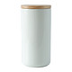 网易严选 炻瓷储藏罐 天然橡木上盖密封罐储藏瓶 米磁 D7.5 x H7.5cm