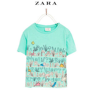 ZARA 童装 03337433500 动物图案印花 T恤 