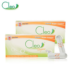 Cleo 指入式 卫生棉条 16支 *2盒 *2件