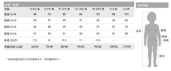 zara尺码表图片