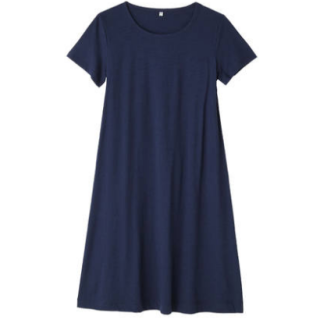 MUJI 无印良品 W6SB234 女士棉质连衣裙